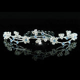 Blue Crystal Tiara Hair Comb for Bride or Flower Girl - Gifts Are Blue - 2