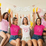 Bachelorette Party T-Shirts for Bride and Bridesmaids Set Of 4, Personalized T-Shirts; Group Photo