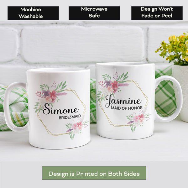 These custom mugs are made from ceramic and are microwave and dishwasher safe. The design is printed on the both sides of the ceramic mug and won't fade or peel. all SKUs