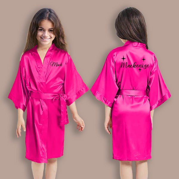 Pretty Girl Robes w Birthday Number for Birthday Girl, Birthday Squad Designs Also Available, Spa Birthday Party Robes - Gifts Are Blue