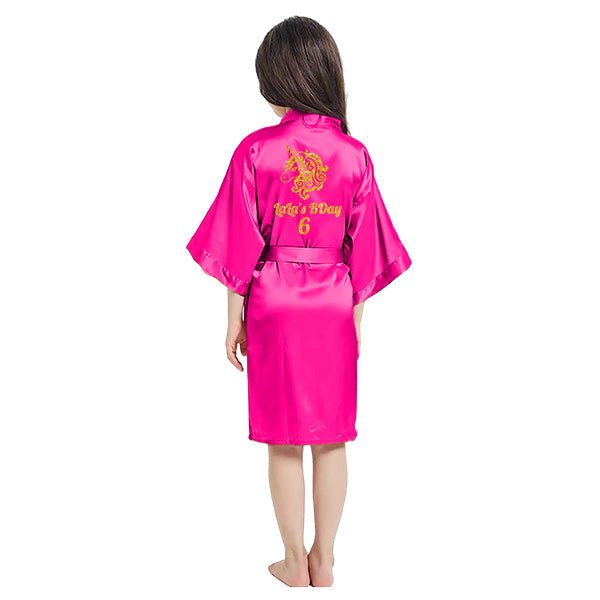 Unicorn Birthday Robes, Personalized Kids Robes with Unicorn Design, Birthday Party Robes, Sleepover Robes, Kids Bathrobes - Gifts Are Blue
