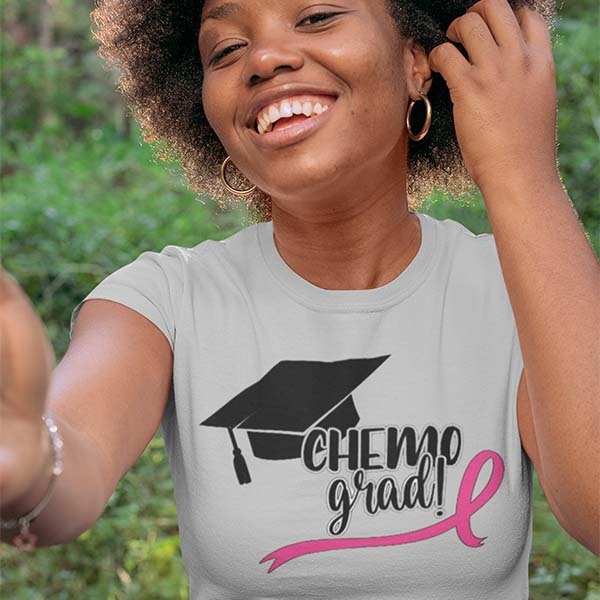 Chemo Grad Cancer Survivor Awareness TShirt - Gifts Are Blue