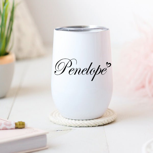 Custom tumblers that are great for both hot and cold drinks. Great gift for bridesmaids, girls trips, sororities and more.