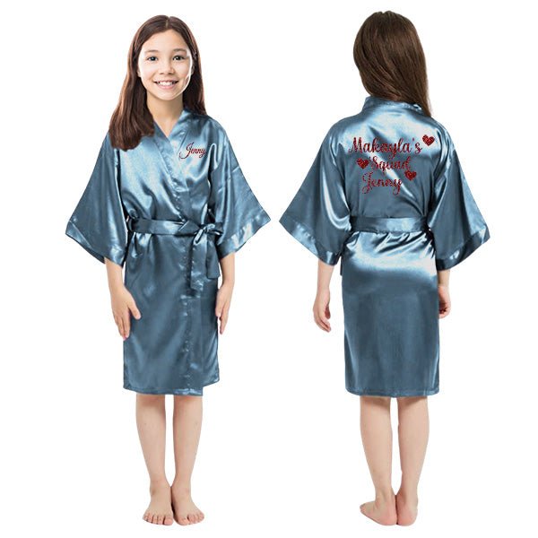Unicorn Birthday Robes, Personalized Kids Robes with Unicorn Design, Birthday Party Robes, Sleepover Robes, Kids Bathrobes - Gifts Are Blue