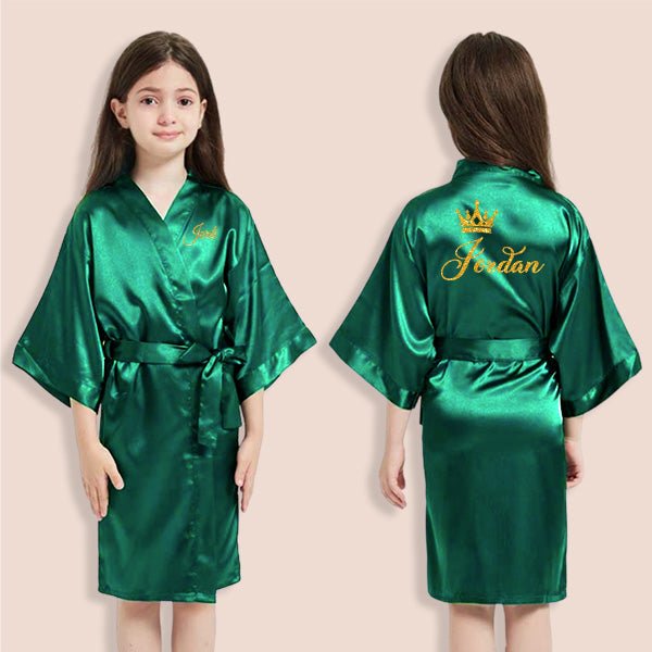 Pretty Girl Robes w Birthday Number for Birthday Girl, Birthday Squad Designs Also Available, Spa Birthday Party Robes - Gifts Are Blue