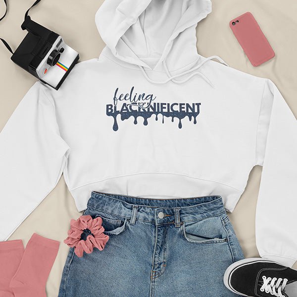 Feeling Blacknificent Sweatshirt a great self pride shirt for Black girls and Black women. The perfect sentiment for Black History Month and Juneteenth.