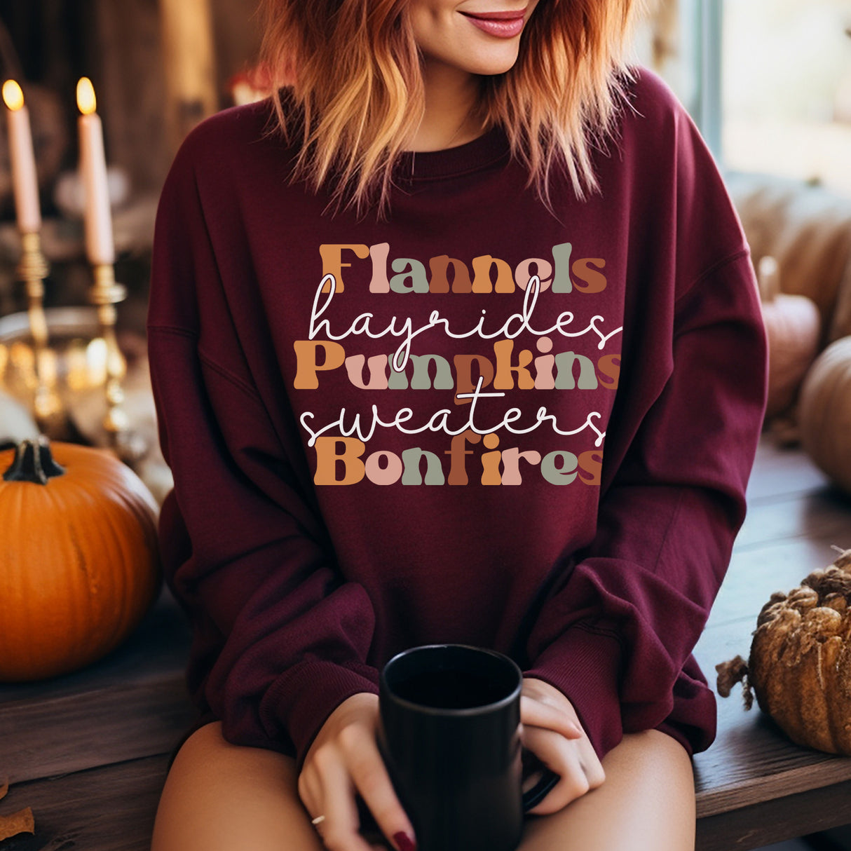 Simple and cute Fall sweatshirts. All SKUs