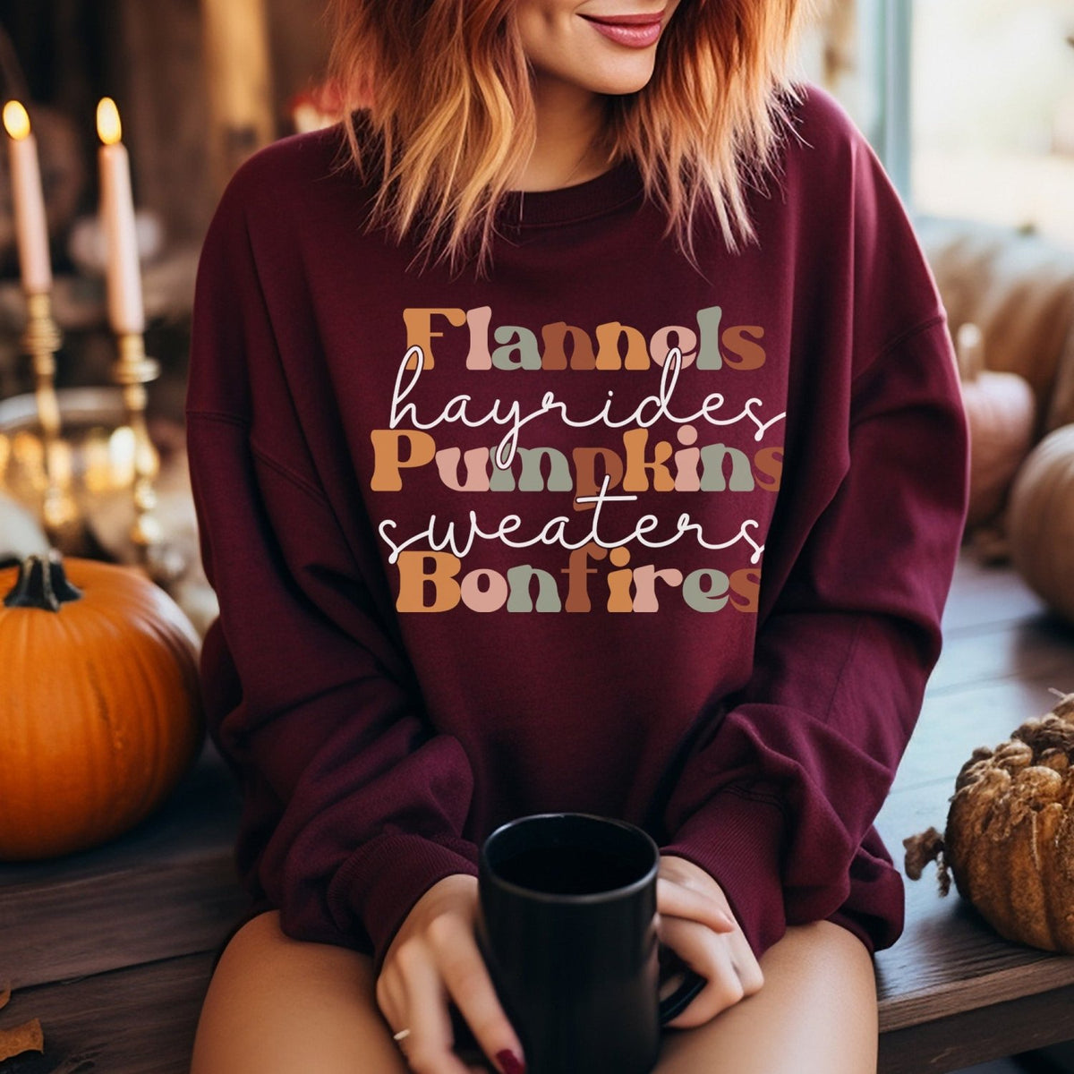 Simple and cute Fall sweatshirts. All SKUs
