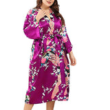 Medium Length Womens Robe, Fuchsia