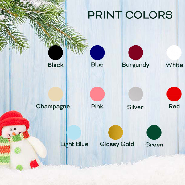 Gifts Are Blue HTV Print Colors for regular and glitter print. all SKUs