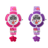 SKMEI Girls Cute Flower Digital Watch with Charm, 4 to 7 year olds