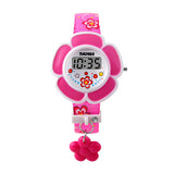 SKMEI Girls Cute Flower Digital Watch with Charm, 4 to 7 year olds, Main, Rose Pink