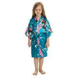 Turquoise Mommy and Me Robes, Floral, Satin, Child Robes, all SKUs