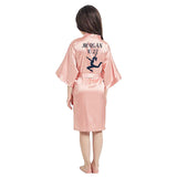 Robes for Toddlers, Ballerina SVG, Ballerina Girl Robes, Personalized Girl Robes, Front and Back Rose Gold Girl Robes