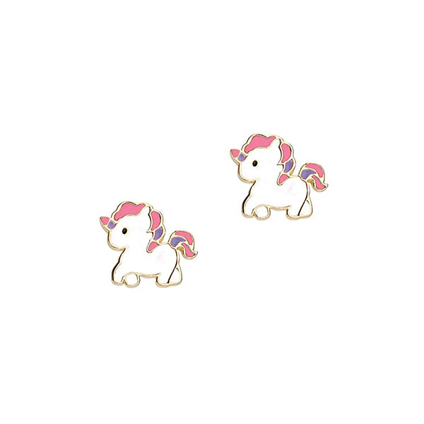 Girl Nation Unicorn Earrings, Stud Earrings, Hypoallergenic, Lead Free, Nickle Free