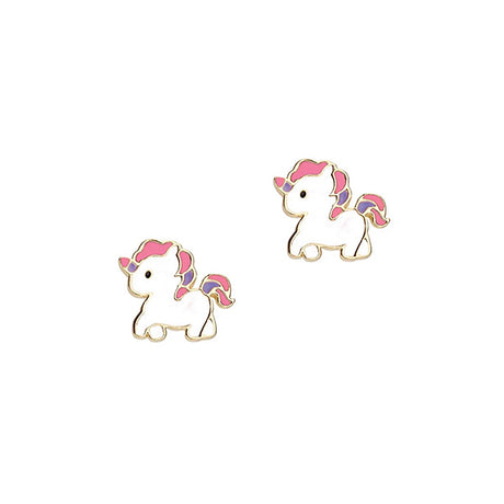 Girl Nation Unicorn Earrings, Stud Earrings, Hypoallergenic, Lead Free, Nickle Free