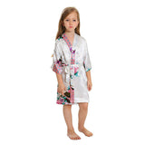 White Mommy and Me Robes, Floral, Satin, Child Robes, all SKUs