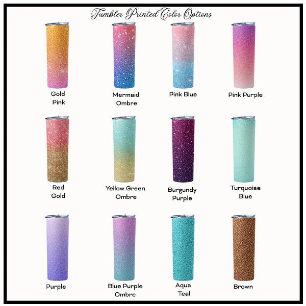 Personalized Ombre Tumbler for Girls and Women with Name and Symbols for Dance Teams and Parties - Gifts Are Blue