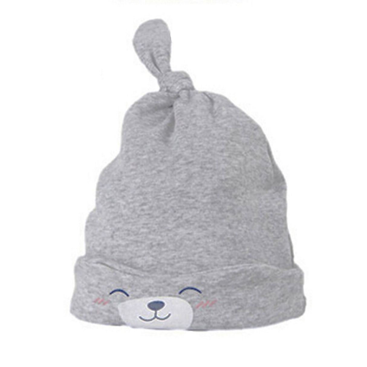 Newborn Baby Blue Kit Hat, Gray