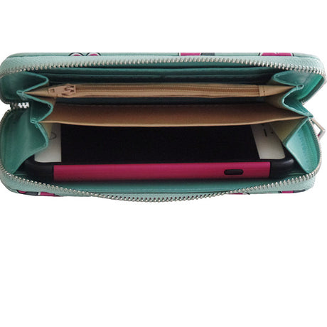 Hearts Wallet Phone Case with Zipper - Gifts Are Blue - 2