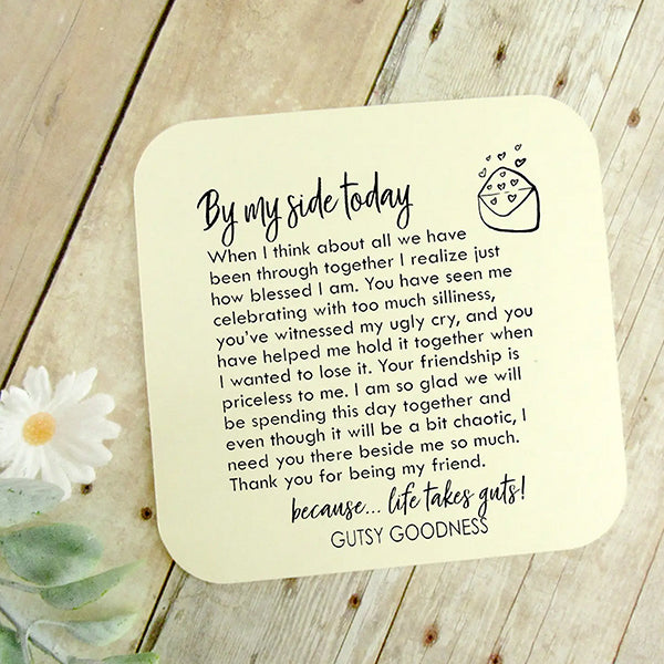 gutsy-goodness-im-such-a-lucky-bride-to-have-you-by-my-side-card, Gifts For Bridesmaid, Bridesmaid Gifts, Maid Of Honor Gifts, Gifts For Maid Of Honor