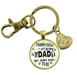 Gutsy Goodness Father Figure Key Chain, Thank You For Being The Dad You Didn't Have To Be