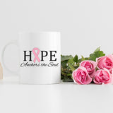 Hope Anchors the Soul Breast Cancer Awareness Month Mug, 11 oz