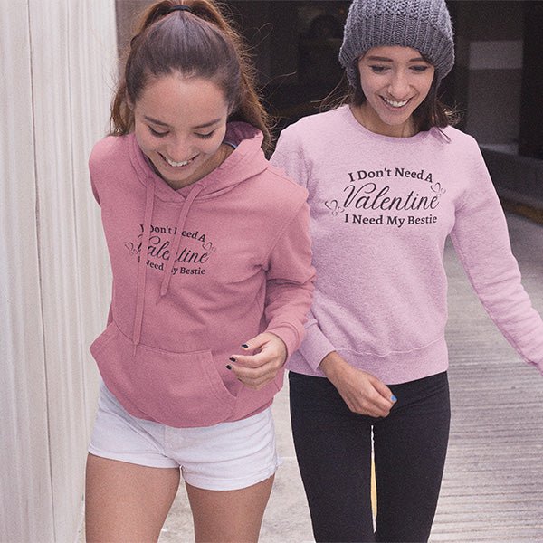 These best friend shirts can be color coordinated in different styles. Choose from tshirts, crop tops, tank tops, hoodies, sweatshirts and more, so everyone can get a style that works for them. all SKUs