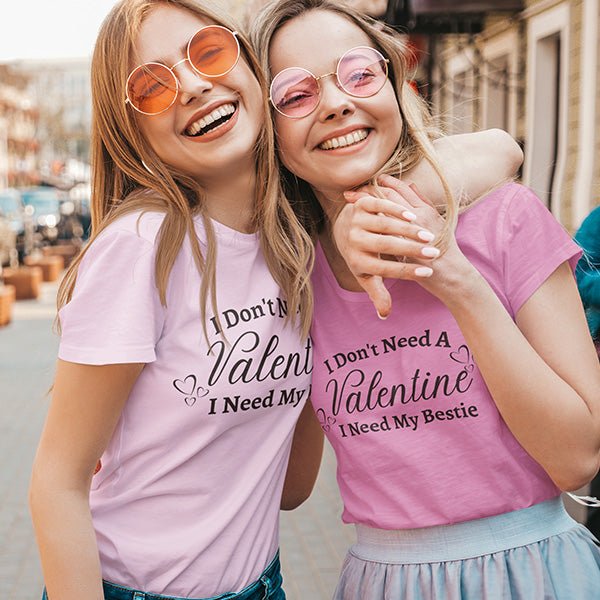 Matching best friends shirts for Valentines Day. It's a great anti valentine shirt that gives a shout out to best friends. all SKUs