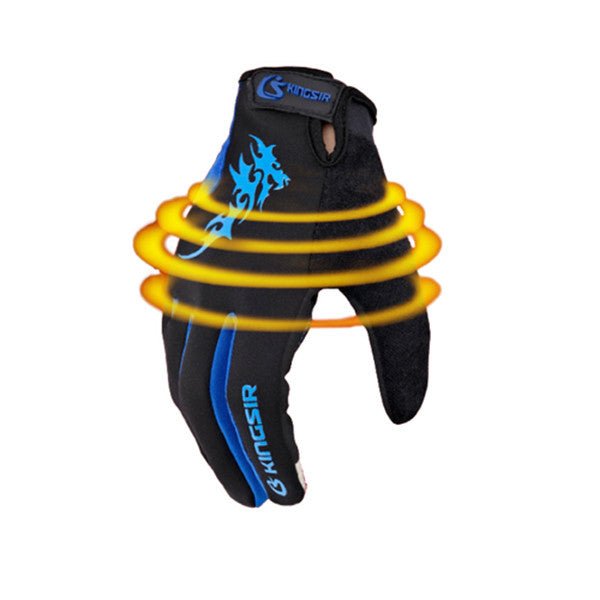 Kingsir Full Finger Touch Screen Gloves - Gifts Are Blue - 3