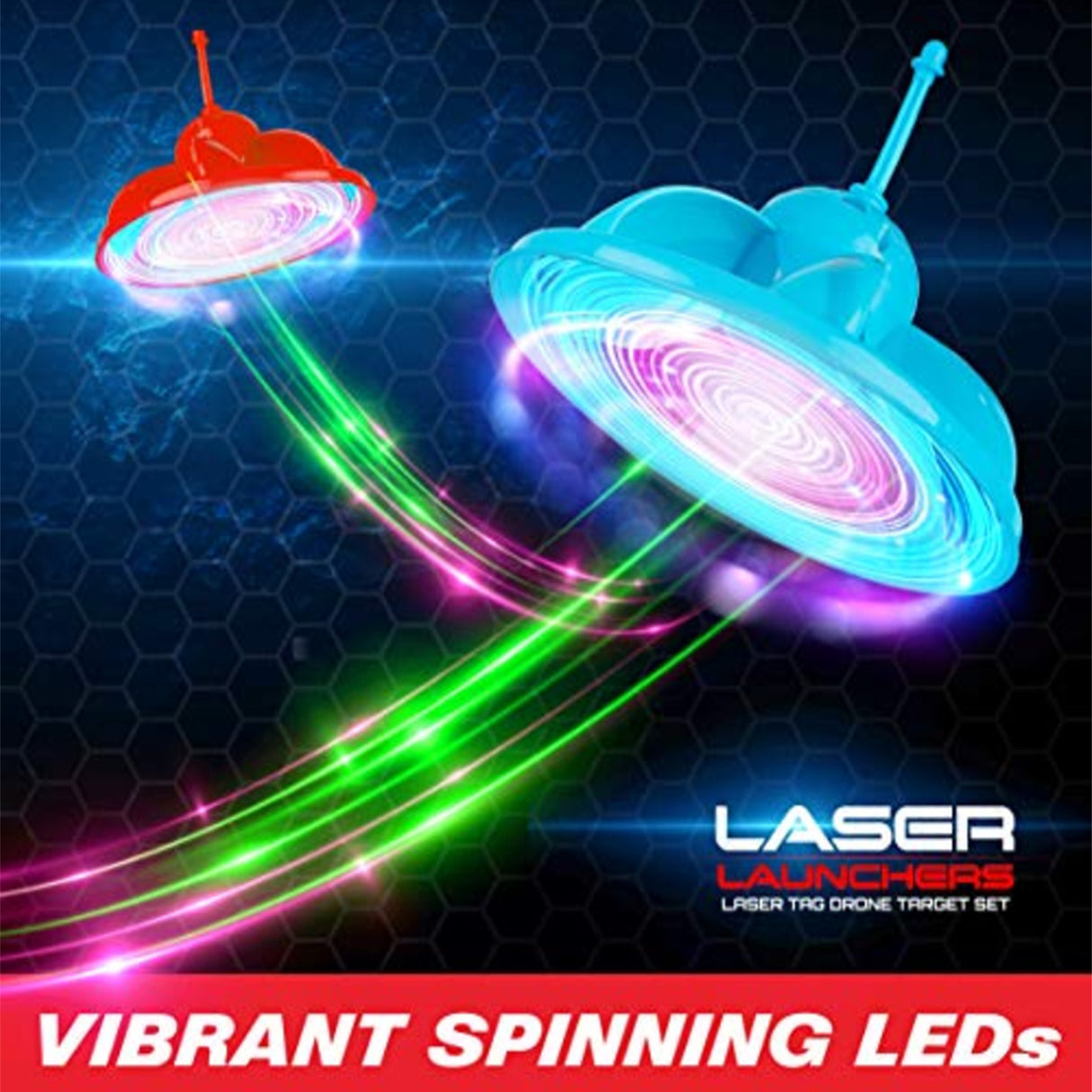 Laser Launchers Laser Tag Drone Target Set - 2 Player Pack - Ages 6+-Features