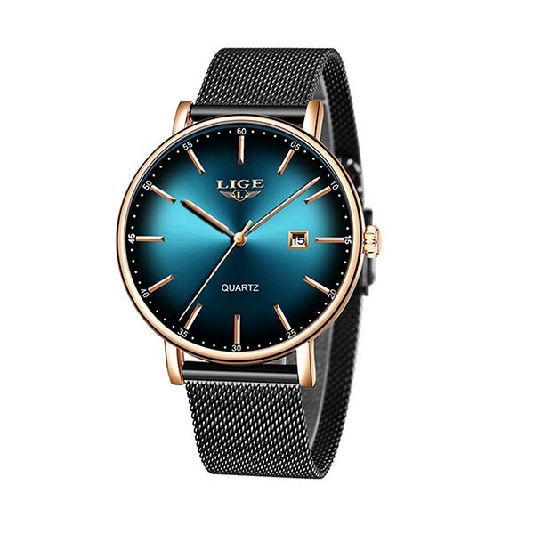 LIGE Womens Simple Elegance Watch, 30M Waterproof - Gifts Are Blue