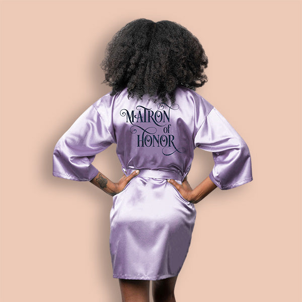 Bridal Party Robes Personalized for Bridesmaid of Honor Matron of Honor and Mothers Texts