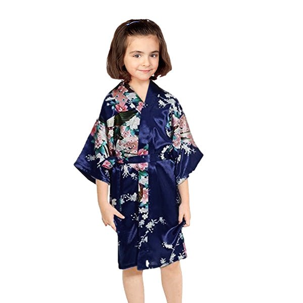 Girls Robes, Floral, Sizes 2T-14, Flower Girl Robes, Spa Party - Gifts Are Blue