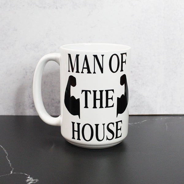 Man Of The House Mug For Fathers Husband 15 Oz Cup, Husband Coffe Cup - Fathers Man Of Mug