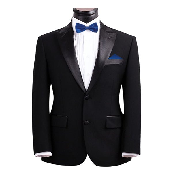 Mens Smooth Satin Feel Formal Pre-Tied Bow Tie and Pocket Square - Gifts Are Blue