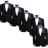 Mens Blue and Black Formal Event Pre-Tied Bow Ties Sets - Gifts Are Blue - 4