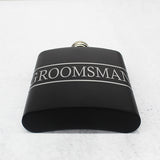 Groomsman Flask Set - Black Matte - Flat Lay