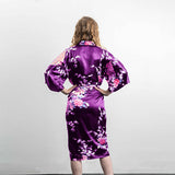 medium length robes purple new back view