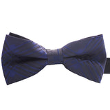 Mens Blue Pre-Tied Bow Tie for Events or Business, Blue and Black