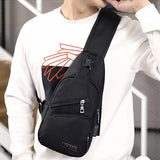 Sling Bag for Men with USB Plug & Port - Polyester - Versatile Crossbody Bag
