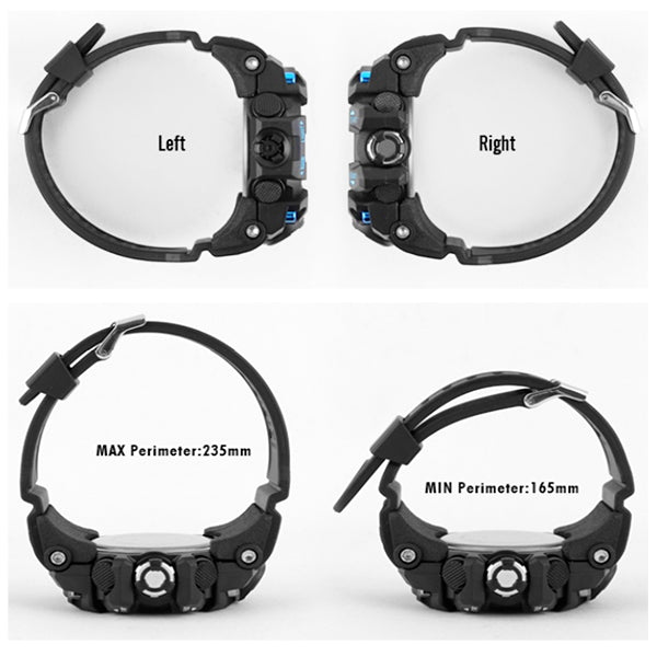 SKMEI Mens Military Waterproof Dual Display Watch with Gift Box, Sizing, Blue