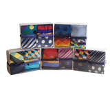 mens tie and colorful socks showcase