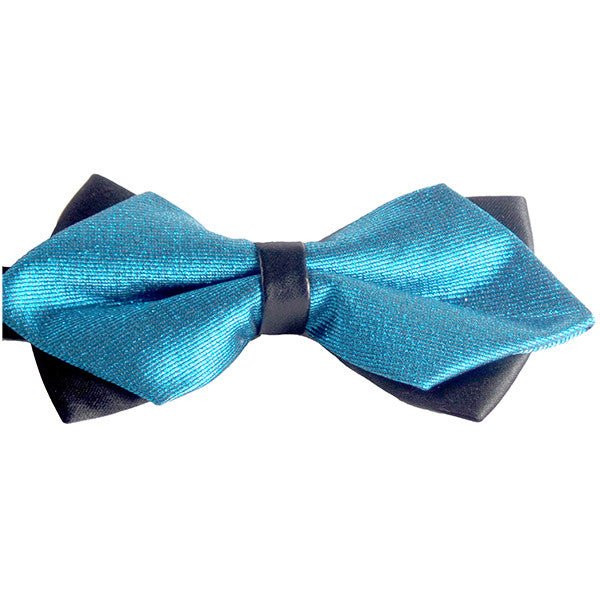 Blue Pre-Tied Diamond Point Formal Bow Ties - Gifts Are Blue - 4