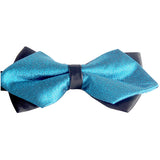 Blue Pre-Tied Diamond Point Formal Bow Ties - Gifts Are Blue - 4