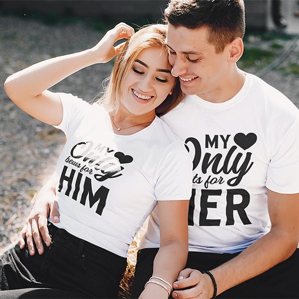 My Heart Only Beats For tshirts with matching design for couples. Choose from tshirts, hoodies, tank tops, long sleeved tee, crop tops, sweatshirts and more. all SKUs