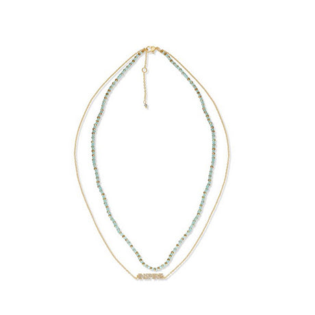 Inspire Necklace Myra Bags Blue And Gold, Daily Motivation - Inspire Inspire Necklace Alt