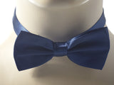 Mens Smooth Satin Feel Formal Pre-Tied Bow Tie and Pocket Square - Gifts Are Blue - 7