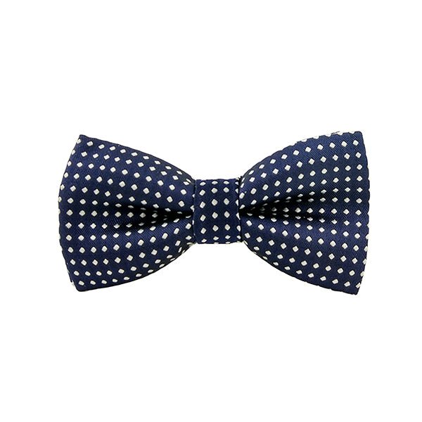 navy blue polka dot boys bowtie