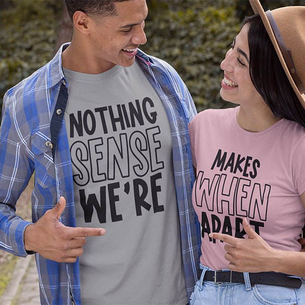 Our wide selection of top styles provides custom options with the matching couple shirts. Choose from hoodies, tank tops, slouchy tees, tshirts, sweatshirts and more. all SKUs